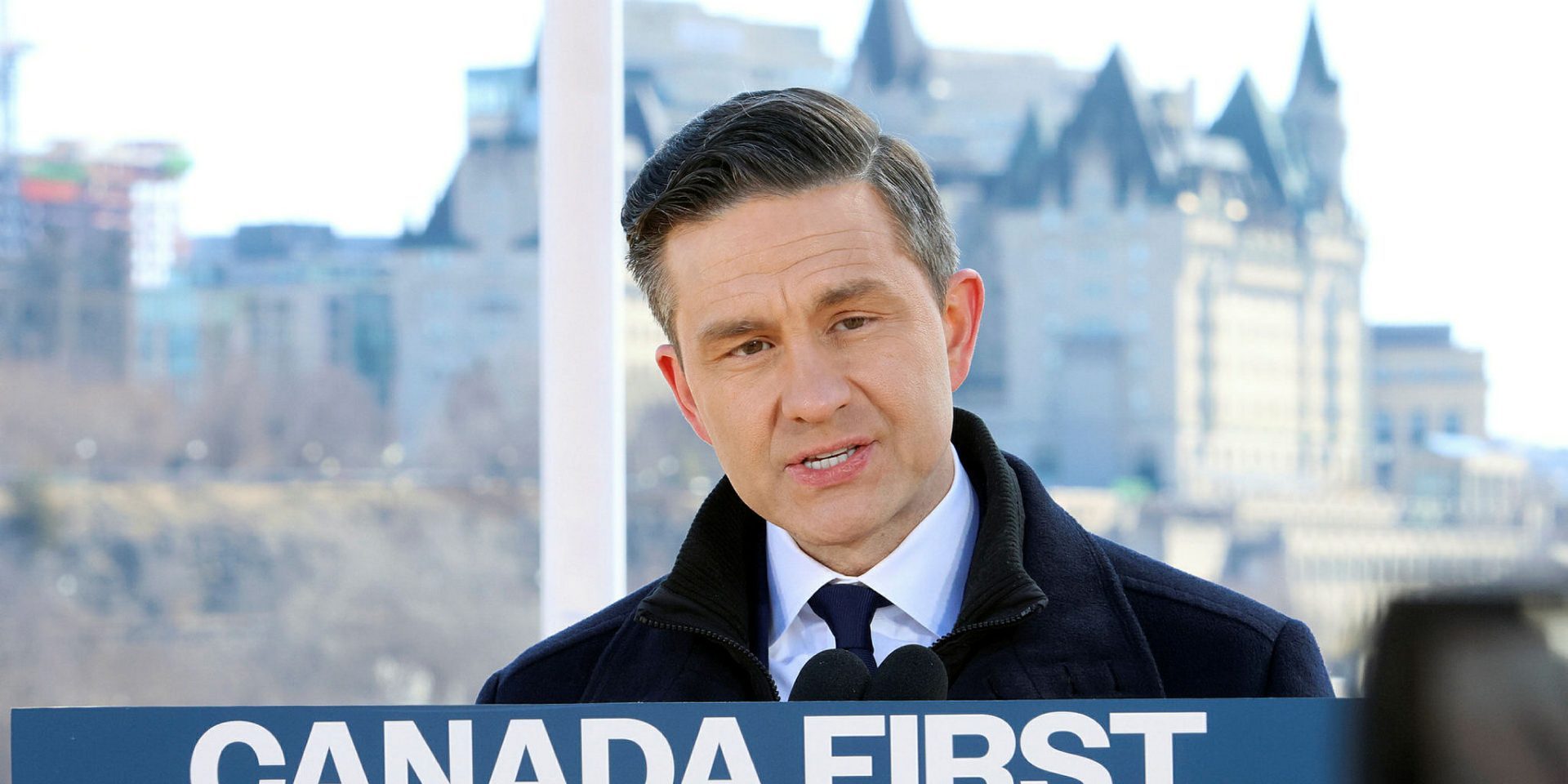 Campaign Launch Message Event of Pierre Poilievre, March 23, 2025 at the Museum of History, Gatineau. Pierre Poilievre. The Hill Times photograph by Sam Garcia